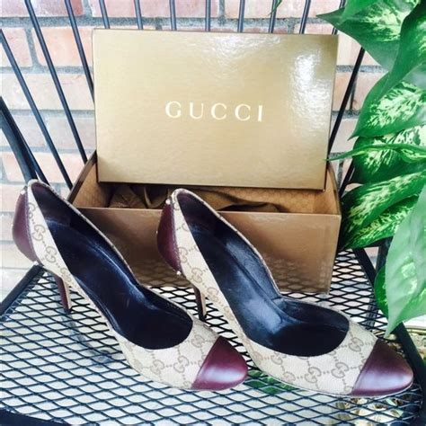 gucci heels au|Gucci heels size 10.